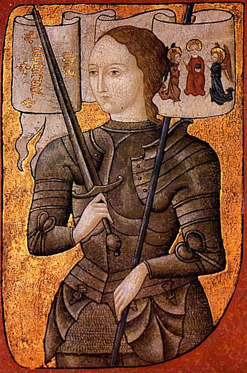 An illustration of Joan of arc, apparently from the 15th century